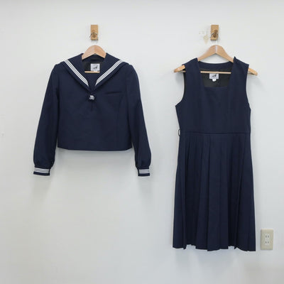 【中古】東京都 板橋区立板橋第二中学校 女子制服 2点（セーラー服・ジャンパースカート）sf015778