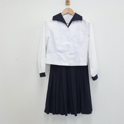 【中古】静岡県 静岡市立清水飯田中学校 女子制服 4点（シャツ・スカート）sf015780