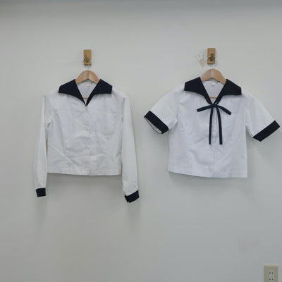 【中古】静岡県 静岡市立清水飯田中学校 女子制服 4点（シャツ・スカート）sf015780