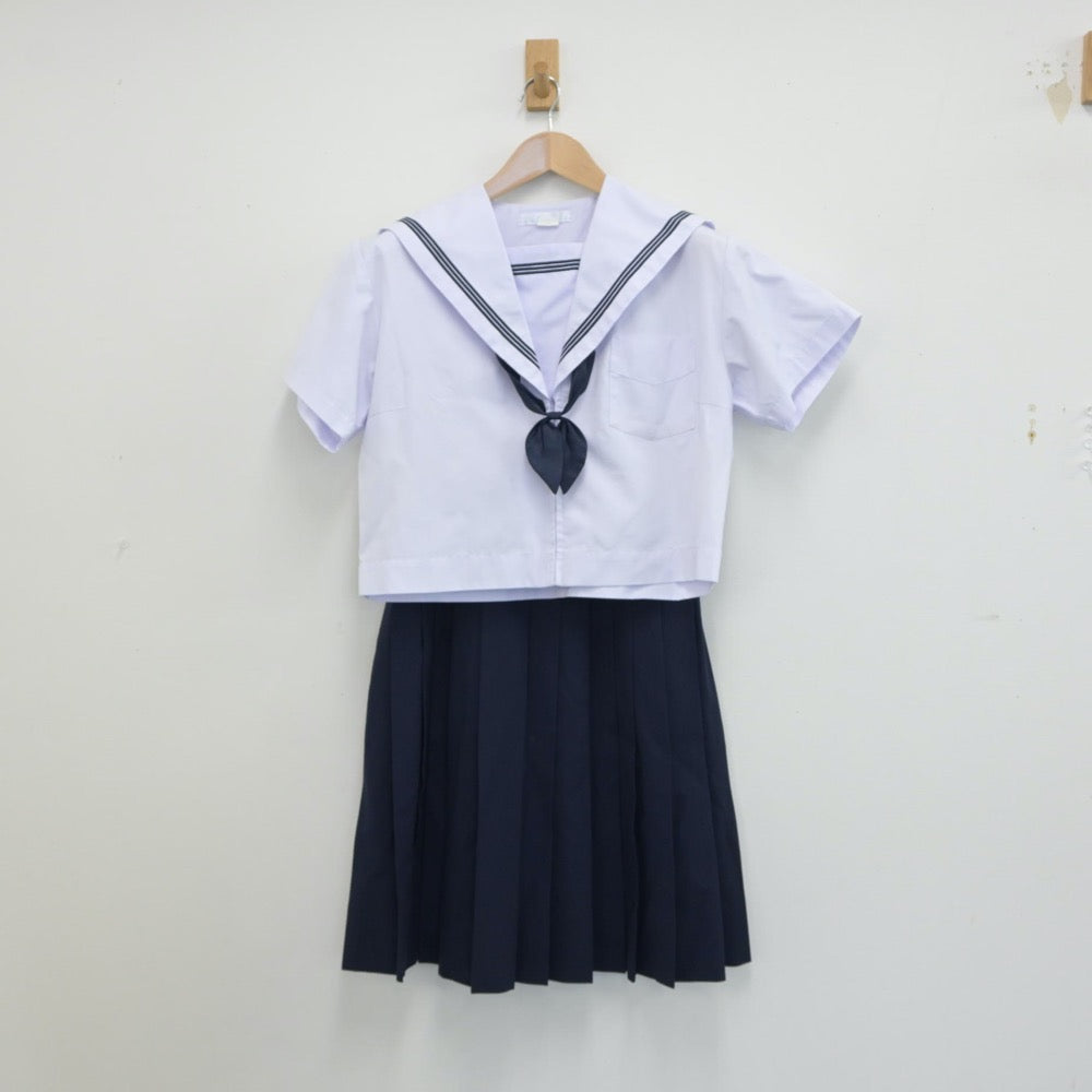 【中古】大阪府 泉佐野市立佐野中学校 女子制服 3点（セーラー服・スカート）sf015781