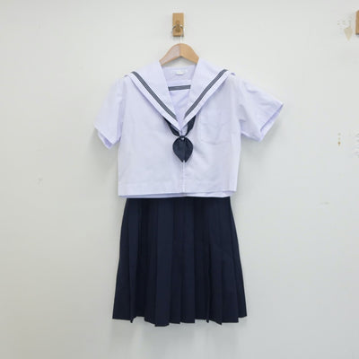 【中古】大阪府 泉佐野市立佐野中学校 女子制服 3点（セーラー服・スカート）sf015781