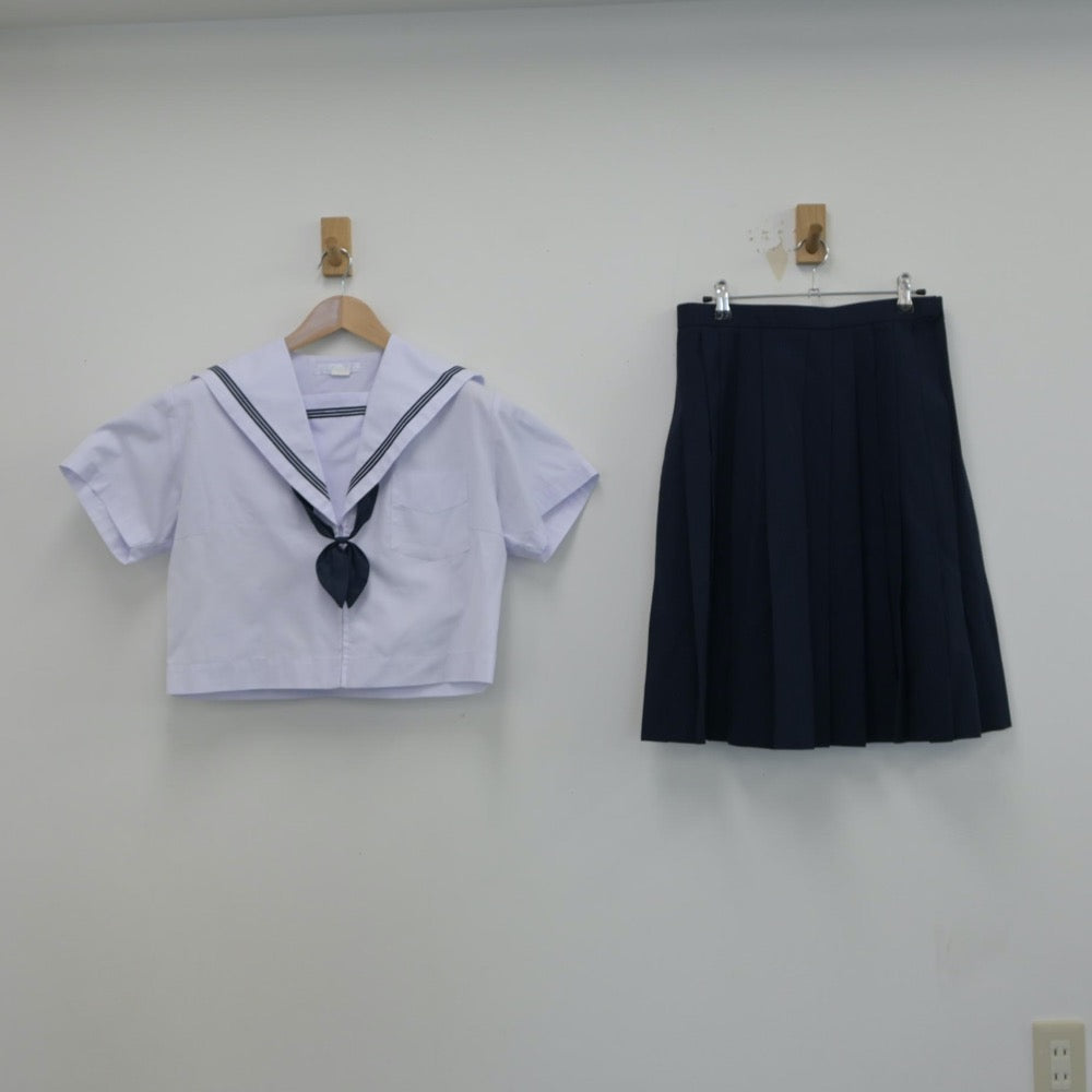 【中古】大阪府 泉佐野市立佐野中学校 女子制服 3点（セーラー服・スカート）sf015781