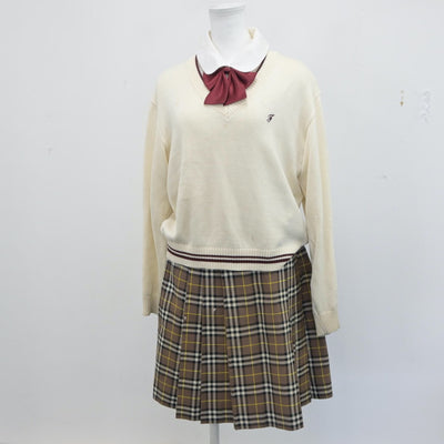 【中古】京都府 福知山成美高等学校 女子制服 5点（ブレザー・シャツ・ニット・スカート）sf015782