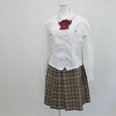 【中古】京都府 福知山成美高等学校 女子制服 5点（ブレザー・シャツ・ニット・スカート）sf015782