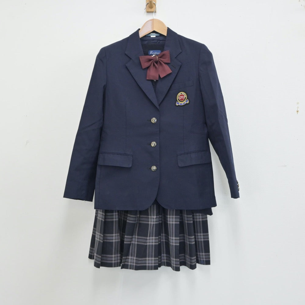 【中古】兵庫県 兵庫県立明石南高等学校 女子制服 4点（ブレザー・ニット・スカート）sf015783