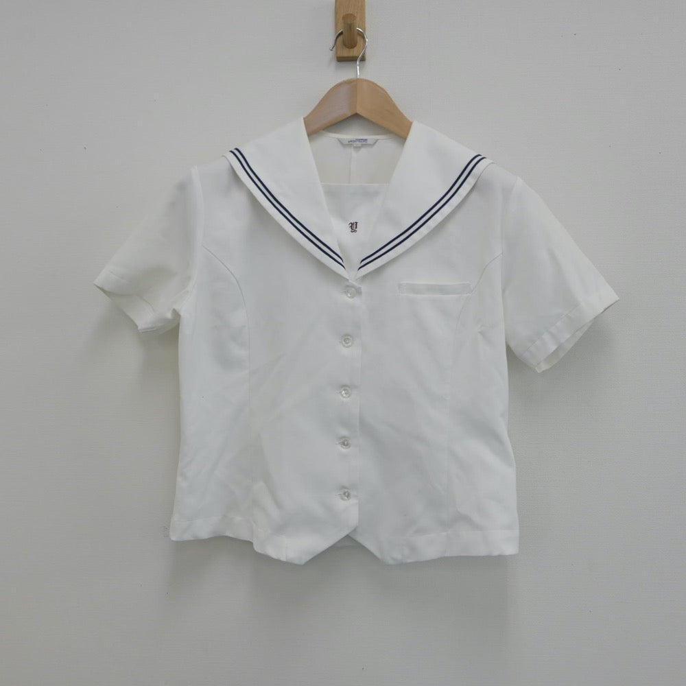 【中古】広島県 広島県立安西高等学校 女子制服 2点（セーラー服・スカート）sf015791