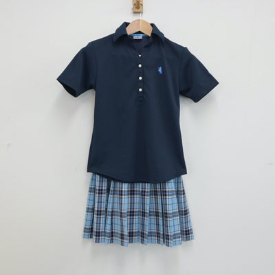 【中古】兵庫県 クラーク記念国際高等学校 女子制服 5点（シャツ・ニットベスト・スカート）sf015795