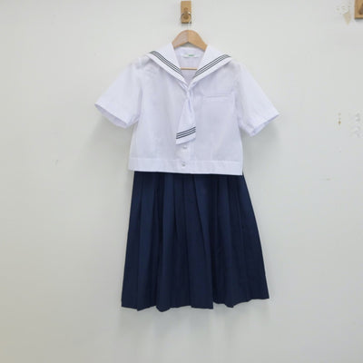 【中古】埼玉県 越谷市立武蔵野中学校 女子制服 3点（セーラー服・スカート）sf015802