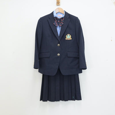 【中古】大阪府 大阪学芸中等教育学校 女子制服 5点（ブレザー・シャツ・ニット・スカート）sf015803