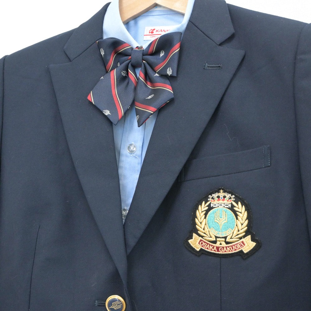 【中古】大阪府 大阪学芸中等教育学校 女子制服 5点（ブレザー・シャツ・ニット・スカート）sf015803