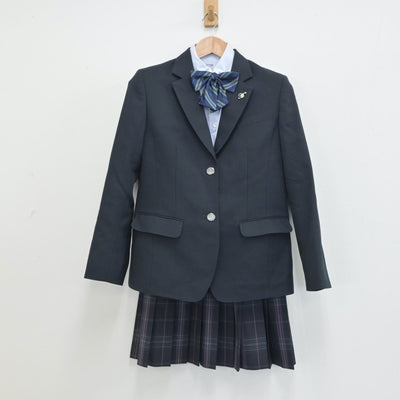 【中古】鹿児島県 鳳凰高等学校 女子制服 5点（ブレザー・シャツ・スカート）sf015806