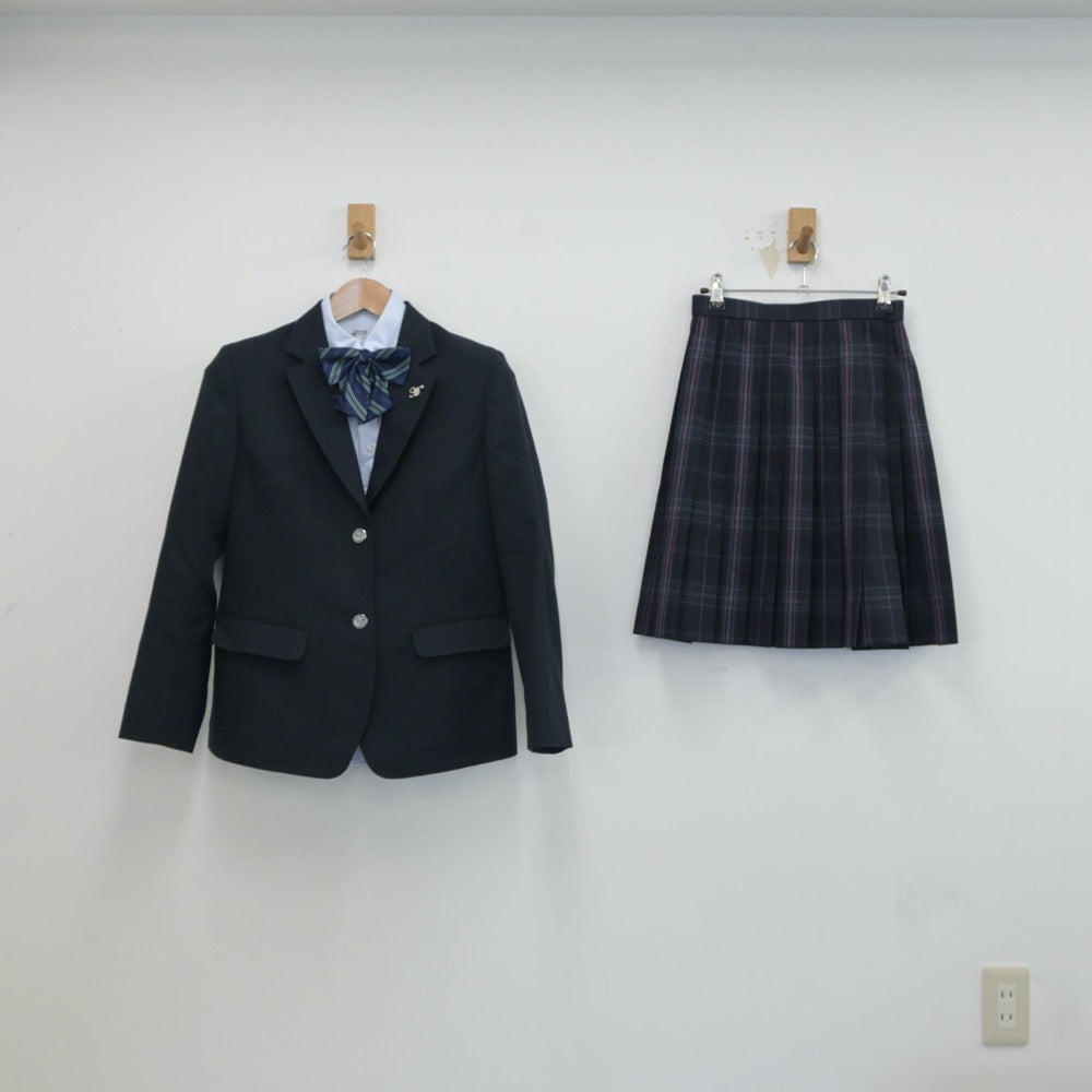 【中古】鹿児島県 鳳凰高等学校 女子制服 5点（ブレザー・シャツ・スカート）sf015806