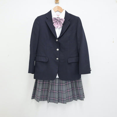 【中古】神奈川県 クラーク記念国際高等学校 女子制服 5点（ブレザー・シャツ・スカート）sf015817