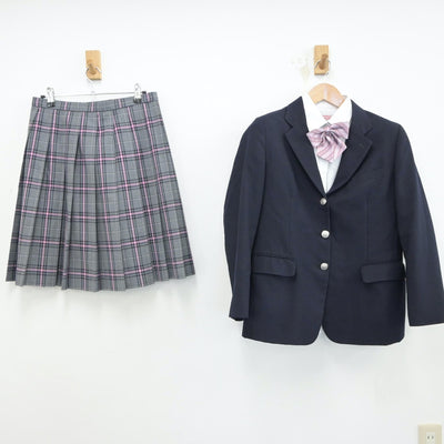 【中古】神奈川県 クラーク記念国際高等学校 女子制服 5点（ブレザー・シャツ・スカート）sf015817