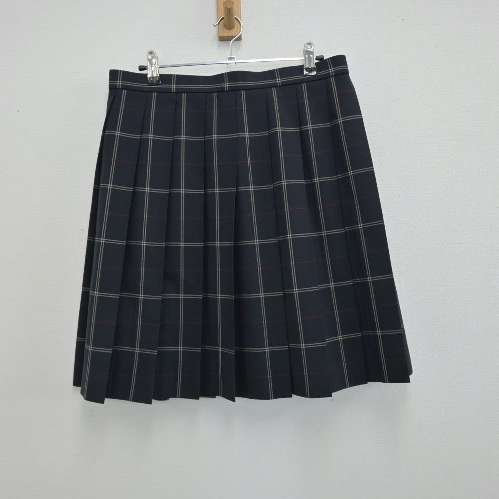 【中古】東京都 駒澤大学高等学校 女子制服 2点（ニット・スカート）sf015823