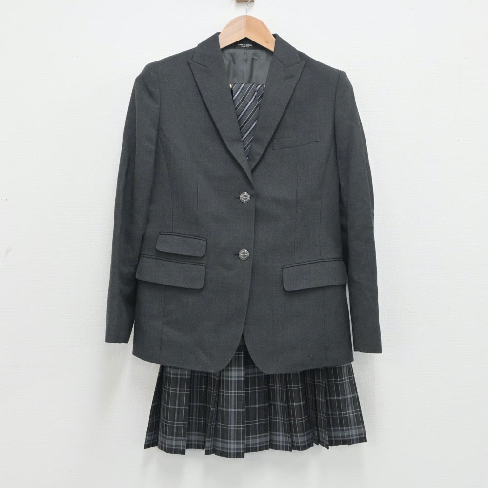 【中古】宮城県 東北高等学校 女子制服 4点（ブレザー・ニットベスト・スカート）sf015831