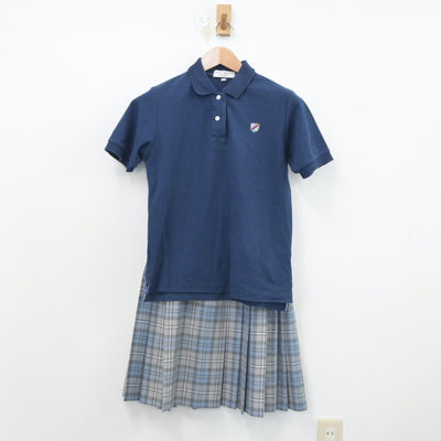 【中古】東京都 國學院高等学校 女子制服 5点（シャツ・シャツ・ニットベスト・スカート）sf015849