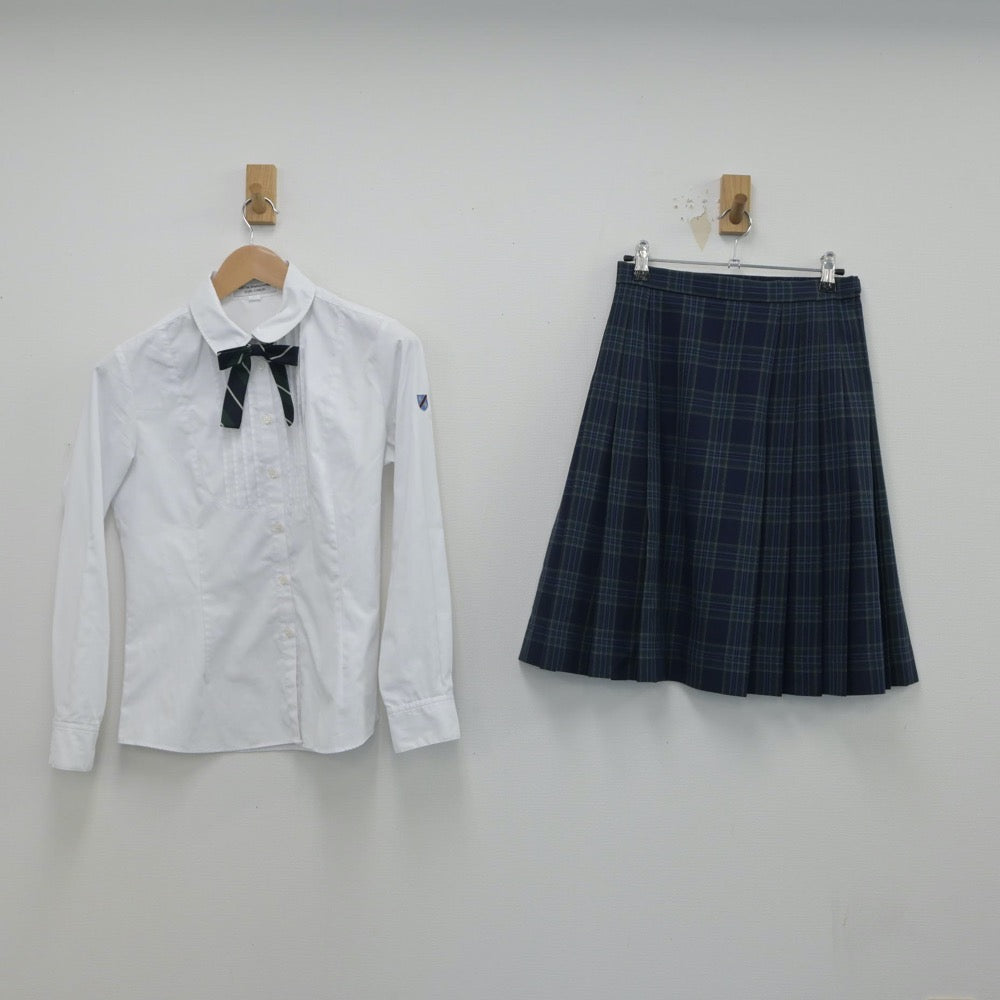 【中古】東京都 國學院高等学校 女子制服 6点（ブレザー・シャツ・ニット・スカート）sf015857