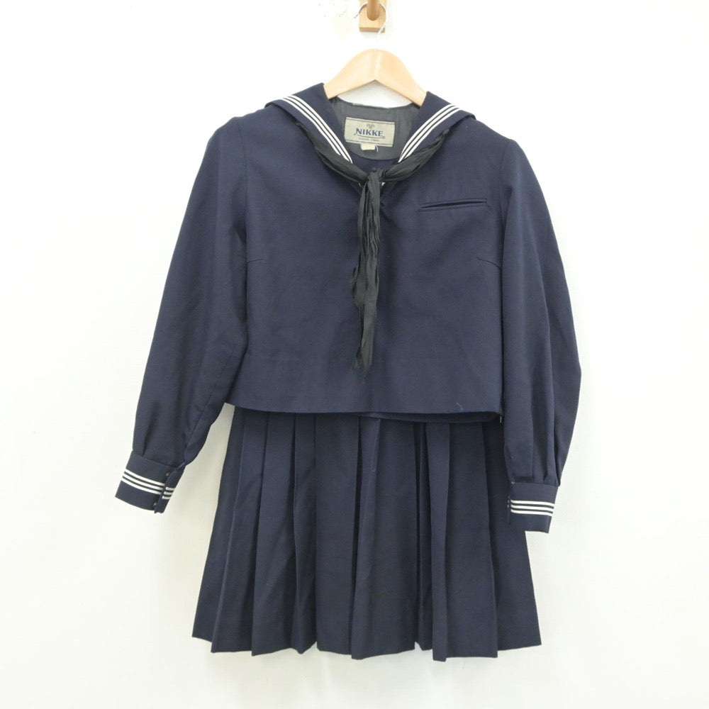 【中古】東京都 成蹊高等学校 女子制服 4点（セーラー服・スカート）sf015864