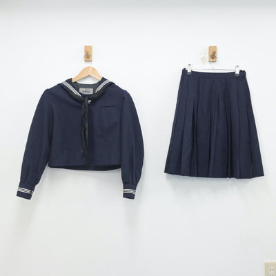 【中古】東京都 成蹊高等学校 女子制服 4点（セーラー服・スカート）sf015864