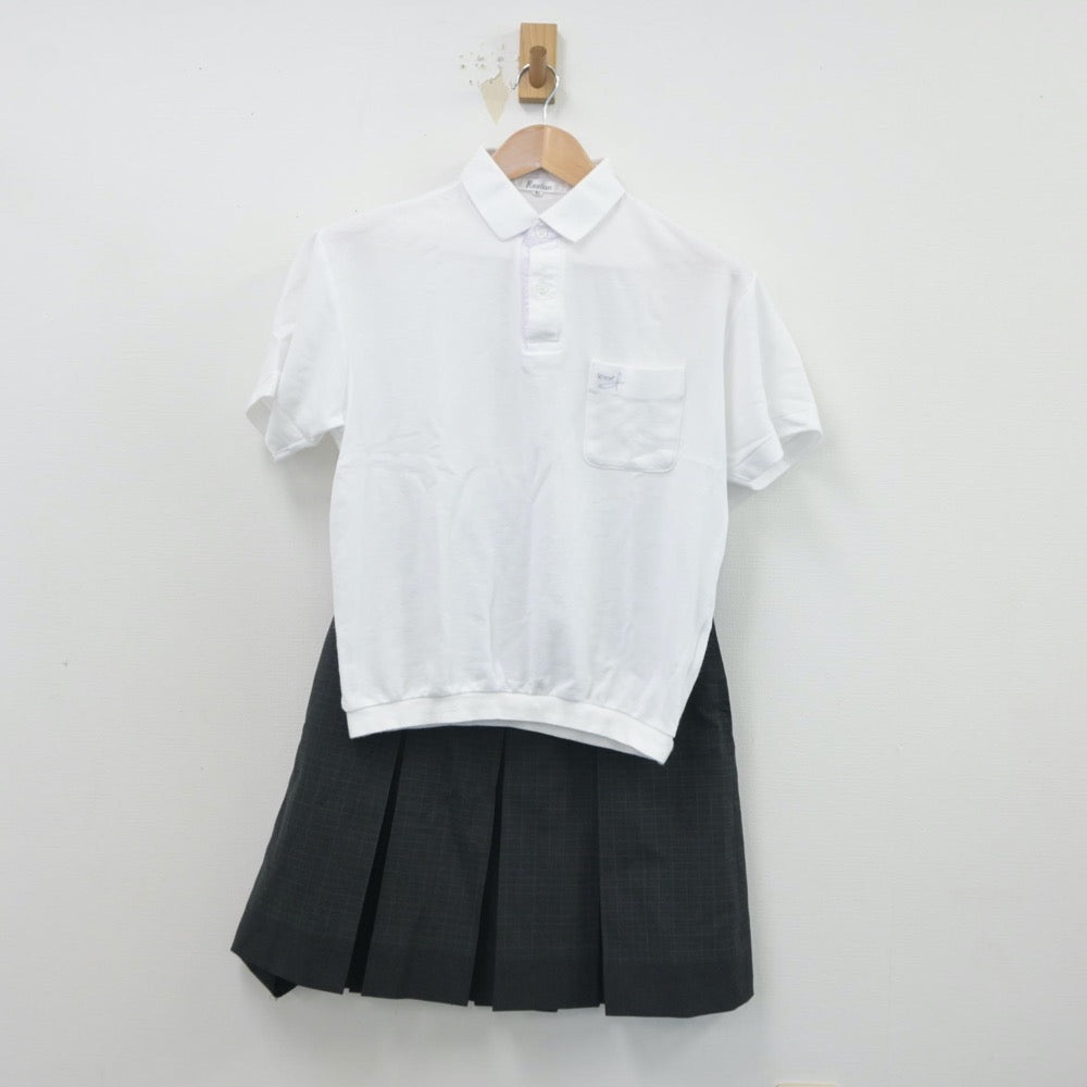 【中古】兵庫県 兵庫県立伊丹西高等学校 女子制服 3点（シャツ・スカート）sf015869