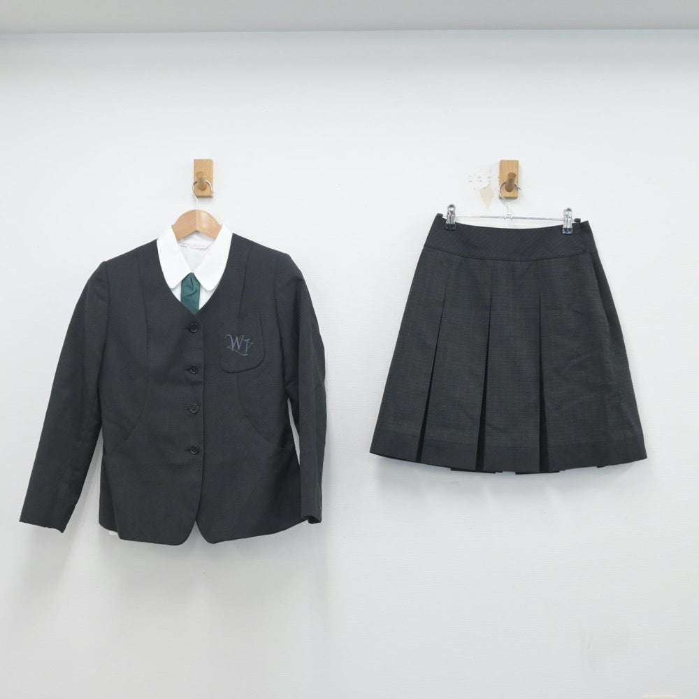 【中古】兵庫県 兵庫県立伊丹西高等学校 女子制服 3点（ブレザー・シャツ・スカート）sf015871