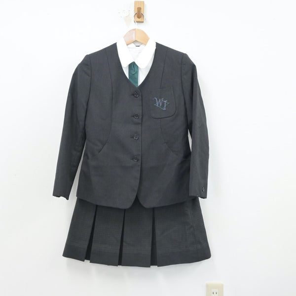 【中古】兵庫県 兵庫県立伊丹西高等学校 女子制服 3点（ブレザー・シャツ・スカート）sf015872