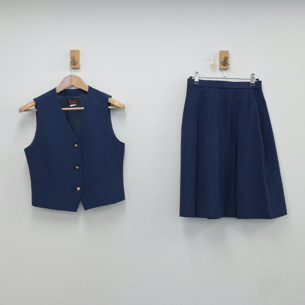 【中古】埼玉県 和光国際高等学校 女子制服 2点（ベスト・スカート）sf015873