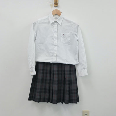 【中古】兵庫県 梅花高等学校 女子制服 2点（シャツ・スカート）sf015886