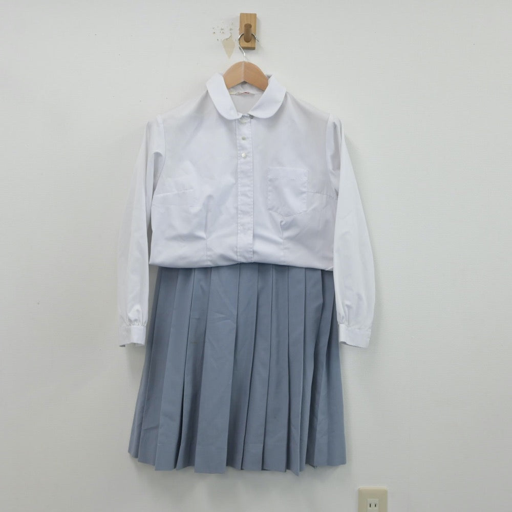 【中古】熊本県 熊本県益城町立益城中学校 女子制服 2点（シャツ・スカート）sf015898