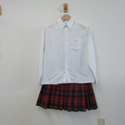 【中古】鹿児島県 神村学園高等学校 女子制服 7点（ブレザー・シャツ・ニット・スカート）sf015932