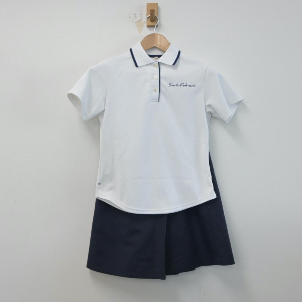 【中古】大阪府 大阪府立水都国際中学校 女子制服 3点（シャツ・スカート）sf015940