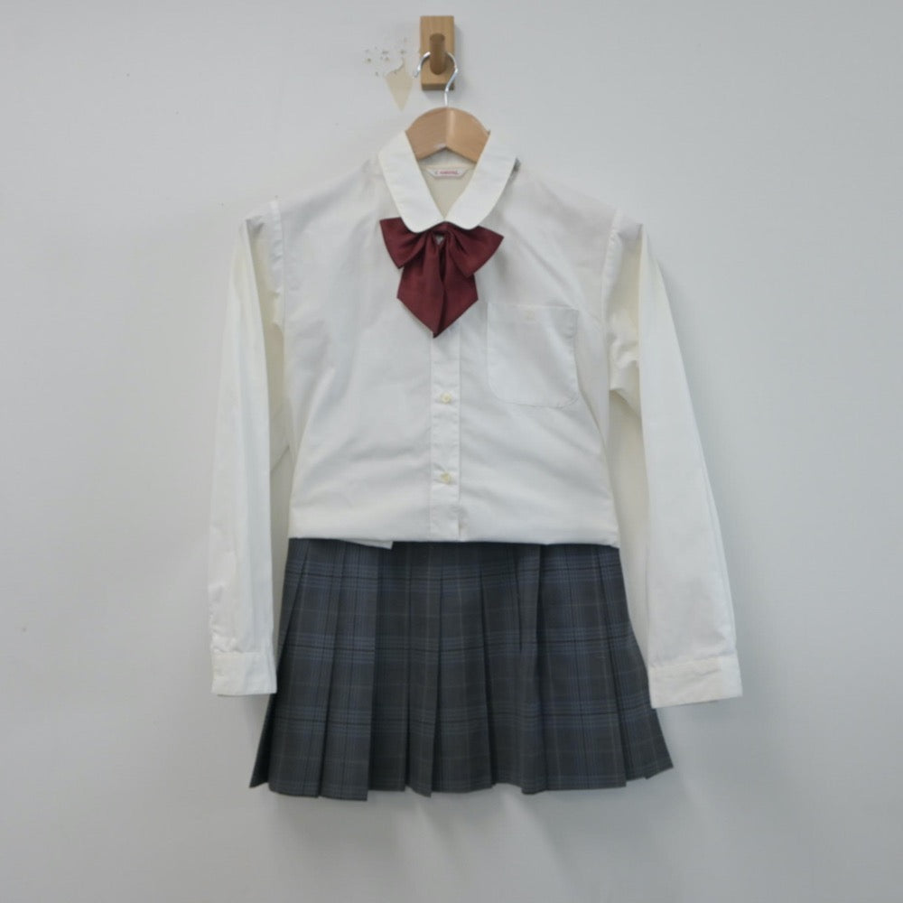 【中古】兵庫県 兵庫県立東灘高等学校 女子制服 3点（シャツ・スカート）sf015944