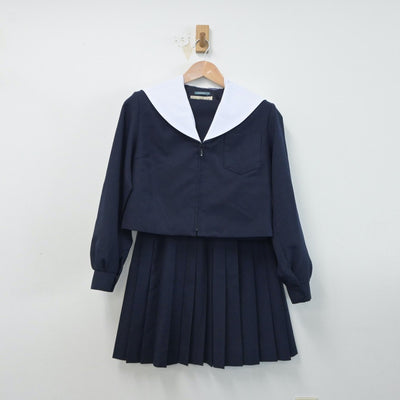【中古】愛知県 瑞陵高等学校 女子制服 2点（セーラー服・スカート）sf015949