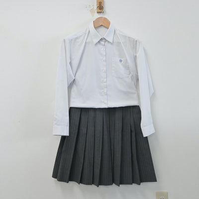 【中古】東京都 東京都練馬区立石神井東中学校 女子制服 3点（シャツ・ニットベスト・スカート）sf015957