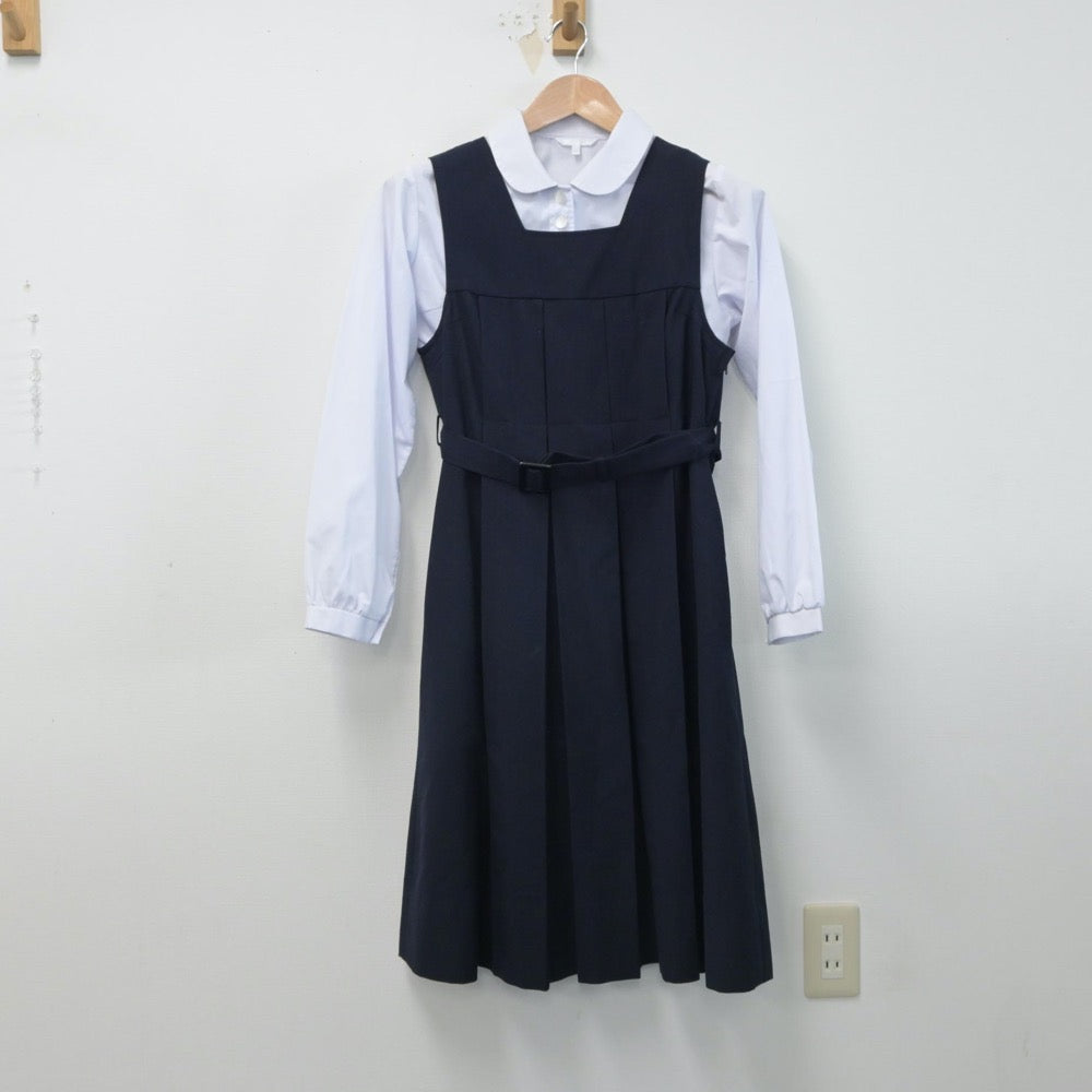 【中古】福岡県 福岡雙葉高等学校 女子制服 3点（ブレザー・シャツ・ジャンパースカート）sf015961