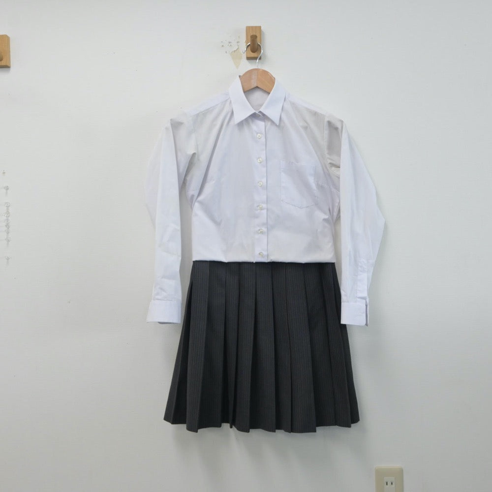 【中古】東京都 都立農業高等学校 女子制服 2点（シャツ・スカート）sf015965