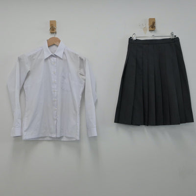 【中古】東京都 都立農業高等学校 女子制服 2点（シャツ・スカート）sf015965