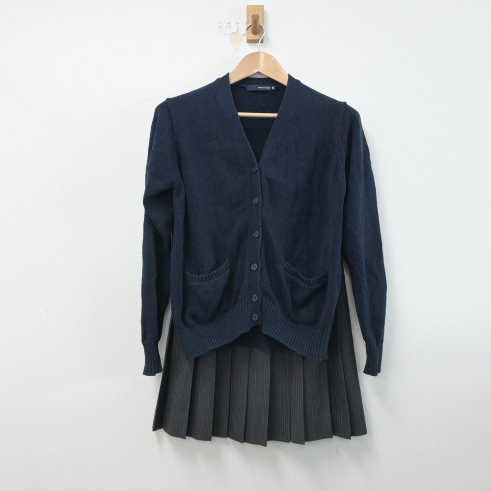 【中古】東京都 都立農業高等学校 女子制服 2点（ニット・スカート）sf015966