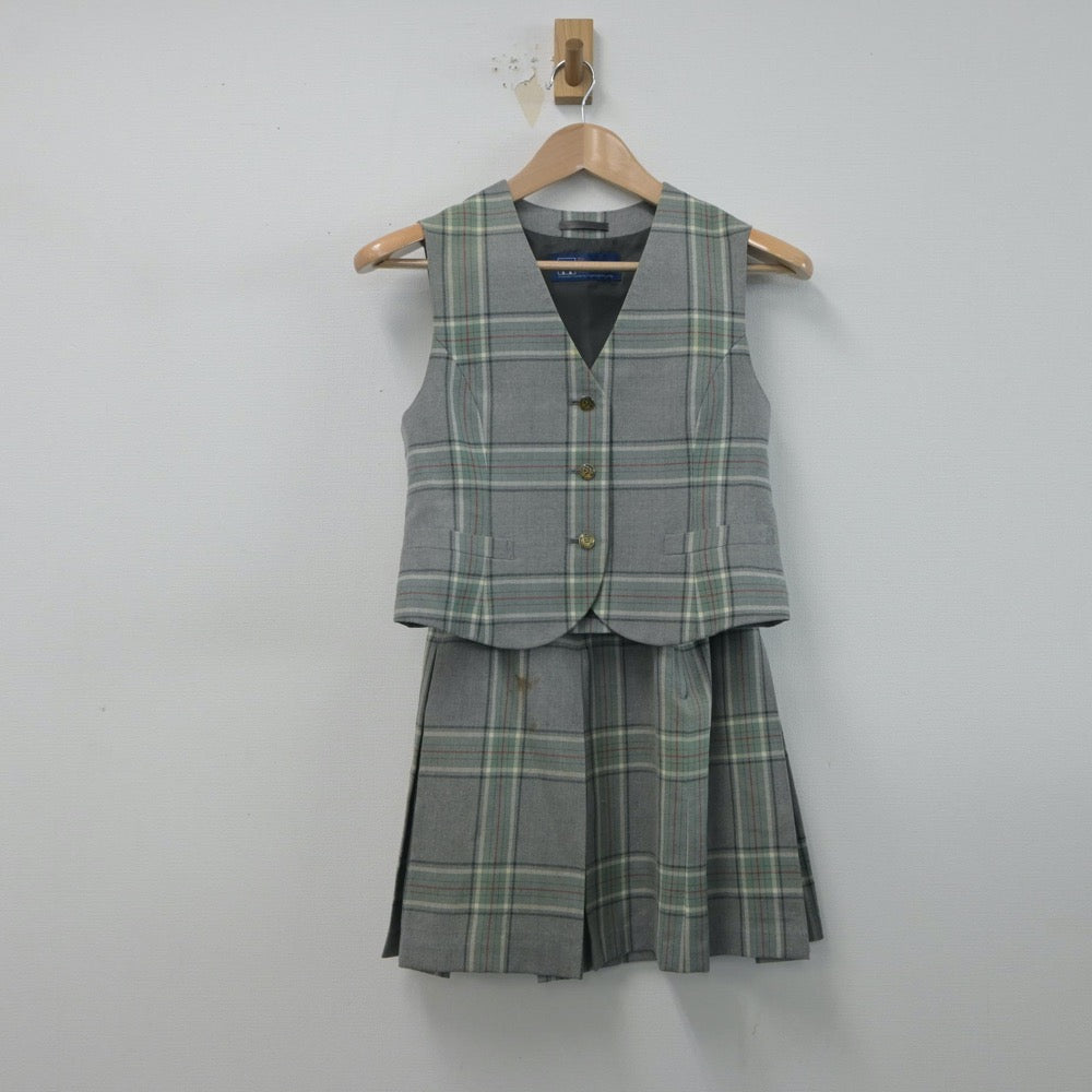 【中古】北海道 札幌商業高等学校 女子制服 3点（ブレザー・ベスト・スカート）sf015973