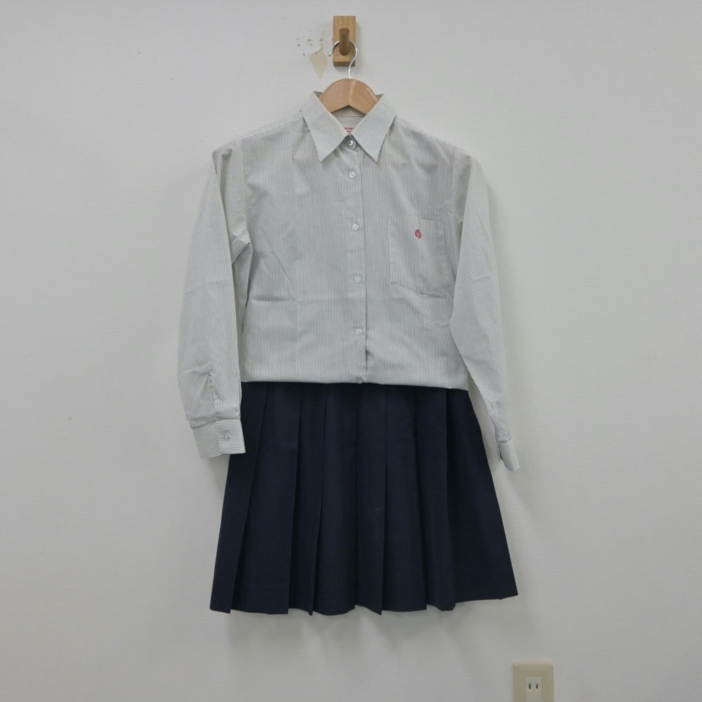 【中古】神奈川県 神奈川県立大和西高等学校 女子制服 2点（シャツ・スカート）sf015988