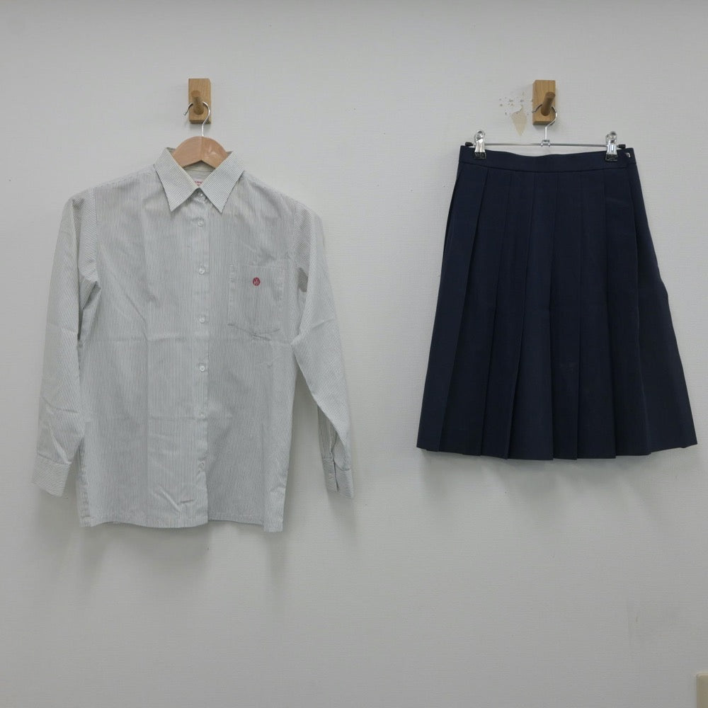 【中古】神奈川県 神奈川県立大和西高等学校 女子制服 2点（シャツ・スカート）sf015988