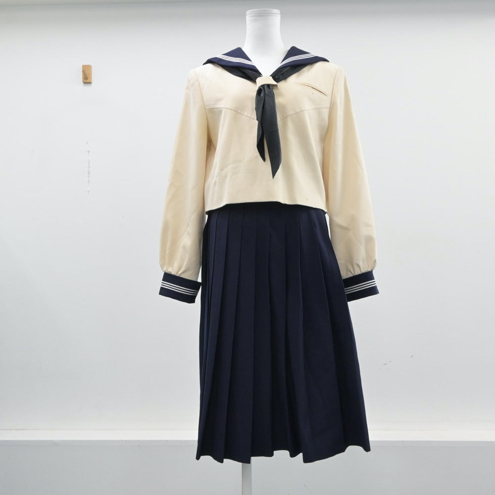 【中古】東京都 国学院久我山高等学校 女子制服 4点（セーラー服・スカート）sf016001