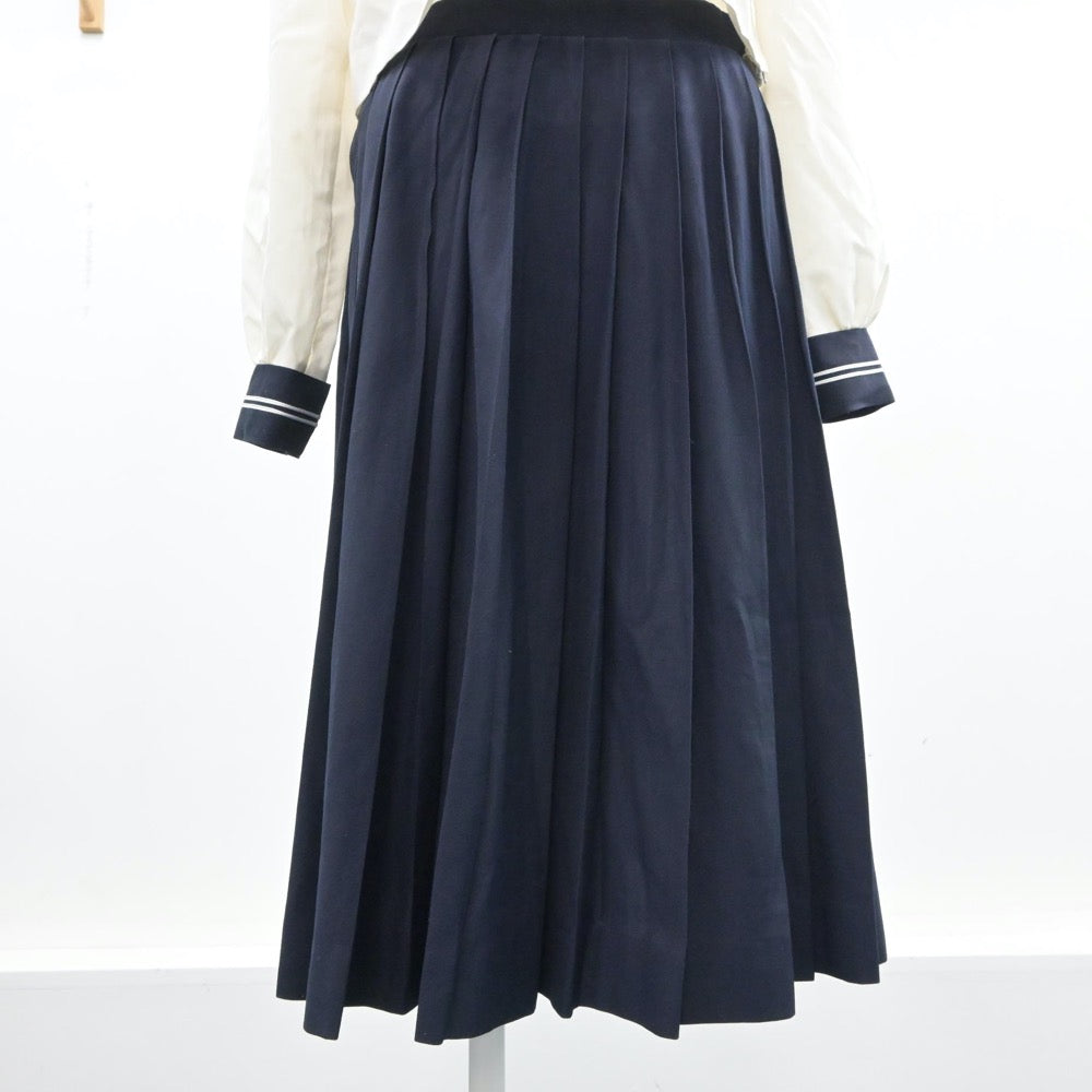 【中古】東京都 国学院久我山中学校 女子制服 5点（セーラー服・セーラー服・スカート）sf016003