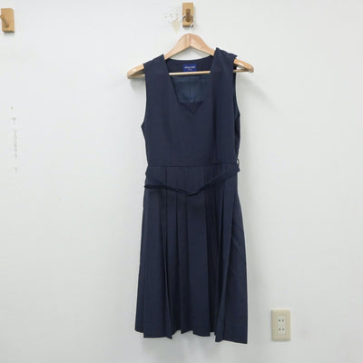 【中古】東京都 逆井中学校 女子制服 2点（シャツ・ジャンパースカート）sf016013