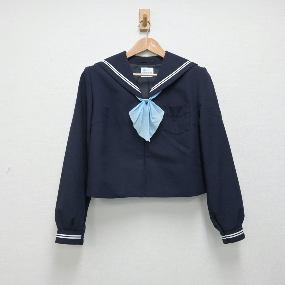 【中古】青森県 弘前市立第二中学校 女子制服 3点（セーラー服・スカート）sf016023