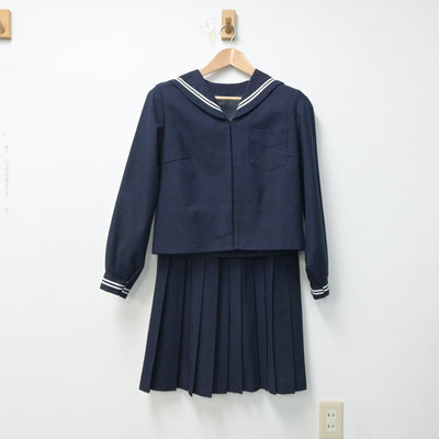 【中古】青森県 弘前市立第二中学校 女子制服 2点（セーラー服・スカート）sf016024