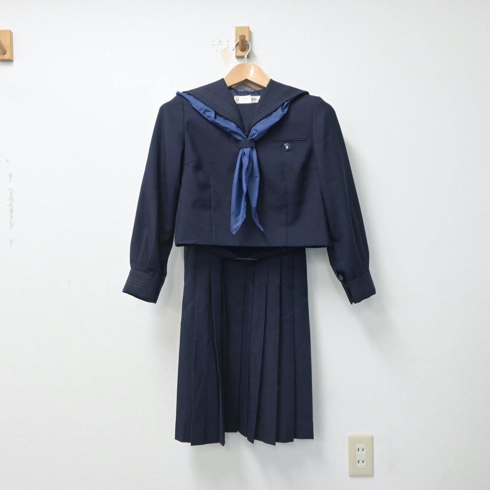 【中古】神奈川県 神奈川県川崎市立宮崎中学校 女子制服 4点（セーラー服・ジャンパースカート）sf016030