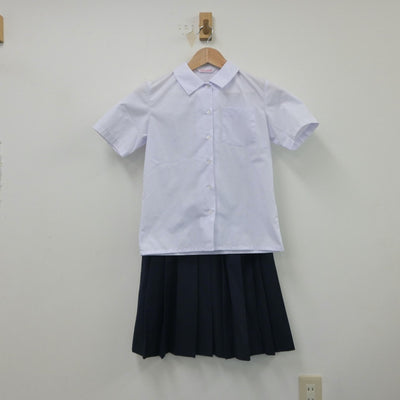 【中古】神奈川県 神奈川県川崎市立宮崎中学校 女子制服 3点（シャツ・スカート）sf016031