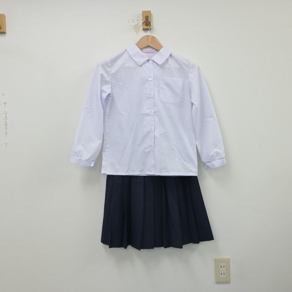 【中古】神奈川県 神奈川県川崎市立宮崎中学校 女子制服 3点（シャツ・スカート）sf016031